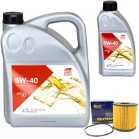 MotoröL Set Febi Sae 5W-40 6 Liter + ÖLfilter FüR Renault X-Trail Laguna Ii 2.2