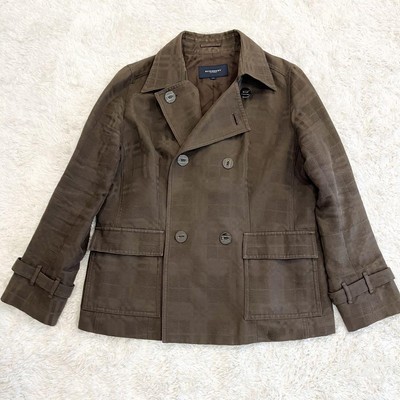 Burberry London Shadow Check Jacket Brown Size 15 From Japan | eBay
