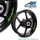 Wheel Decal 17'' Rim Sticker Tape Set For Kawasaki Ninja ZX10R  ZX1000 ZX6R