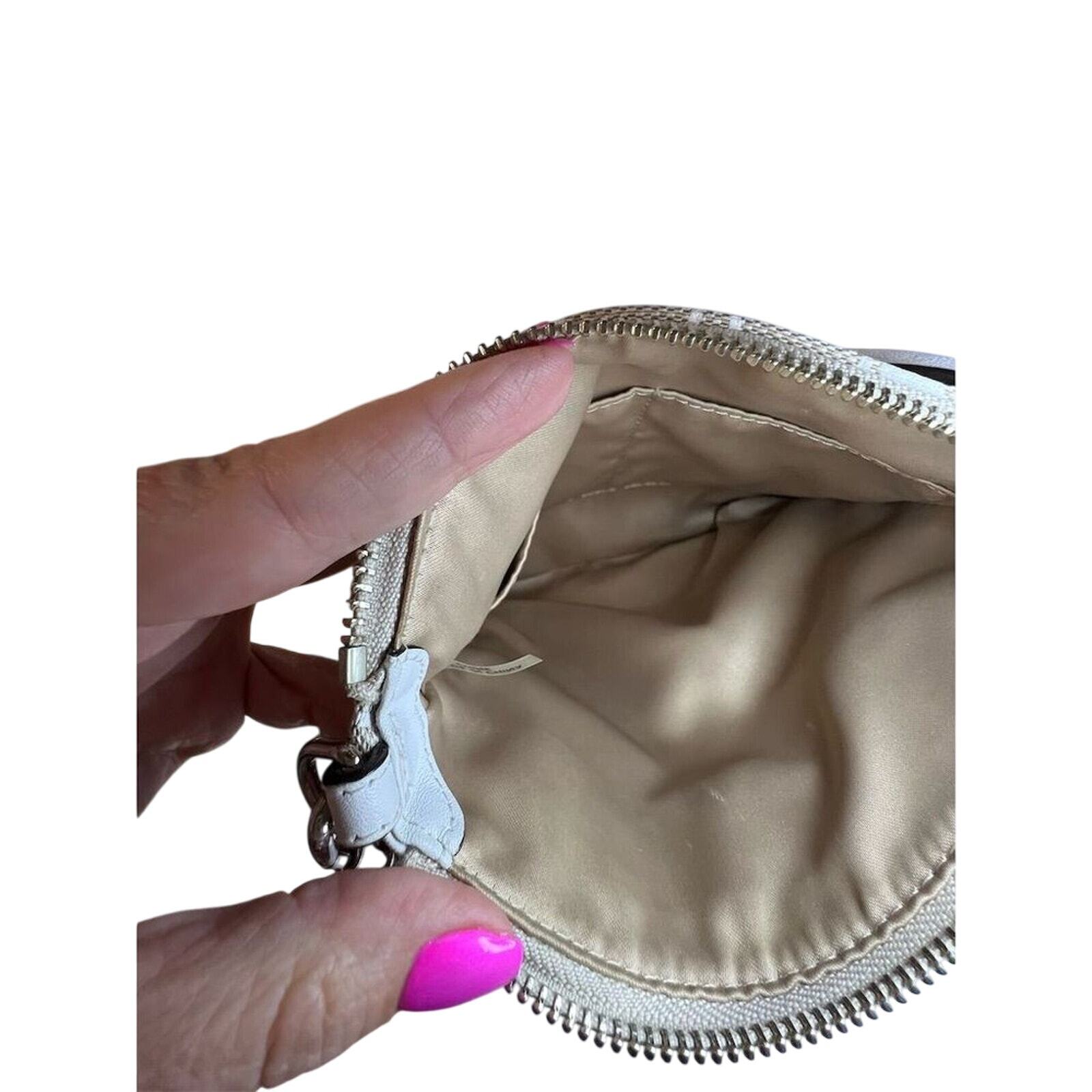 Coach Crossbody Purse Cream/Tan Signature Pattern… - image 10