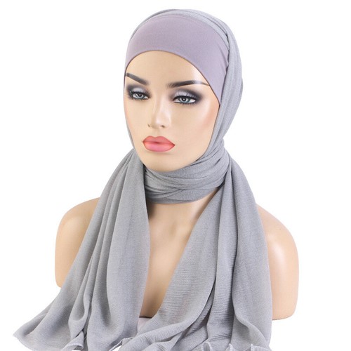 Instant Scarf Hijab Bandana Turban One Piece Muslim Women Headscarf Wrap Shawl - Bild 16 von 23