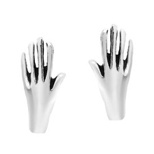 Amazing Hands Sterling Silver Fashion Stud Earrings