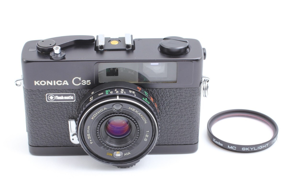 KONICA　C35 flash matic　38mm F2.8　NO335 Konica C35 Flash Matic Black 38mm f/2.8 Rangefinder 35mm