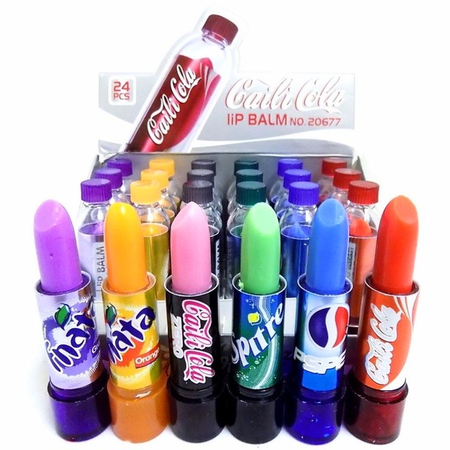 Novelty Lip Balm Soda Pop Drink Bottle Magic Colour Changing Flavoured