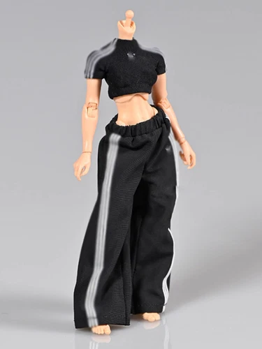 Maßstab 1/12 T-Shirt Oberteil weites Bein Hose für 6" weibliche Romankey Actionfigur - Bild 9 von 20