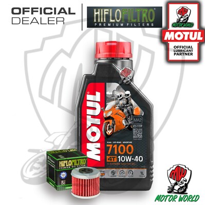 Wartungsset 1 Lt Motul 7100 10W40 Motoröl Filter HM 250 Montesa Cora 4T 2009