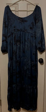 NWT$110 Soma Round Neck Tiered Built In Bra Maxi Dress Paloma Floral L GORGEOUS