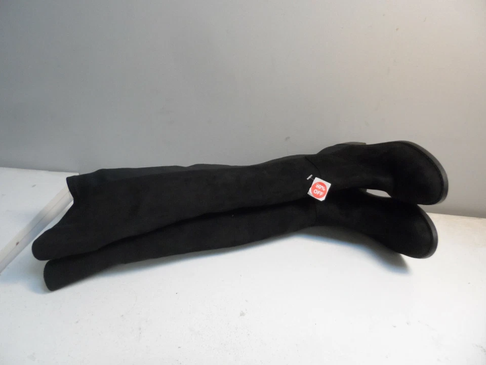 Женские синтетические высокие сапоги Rebel by ZiGi Olaa высотой выше колена черные размер 6,5 М - Изображение 4 из 4