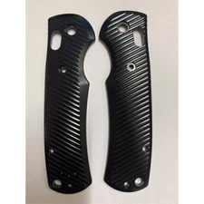 1 Pair Black Aluminum Alloy Handle Scales for Benchmade Griptilian 550/551 Twill