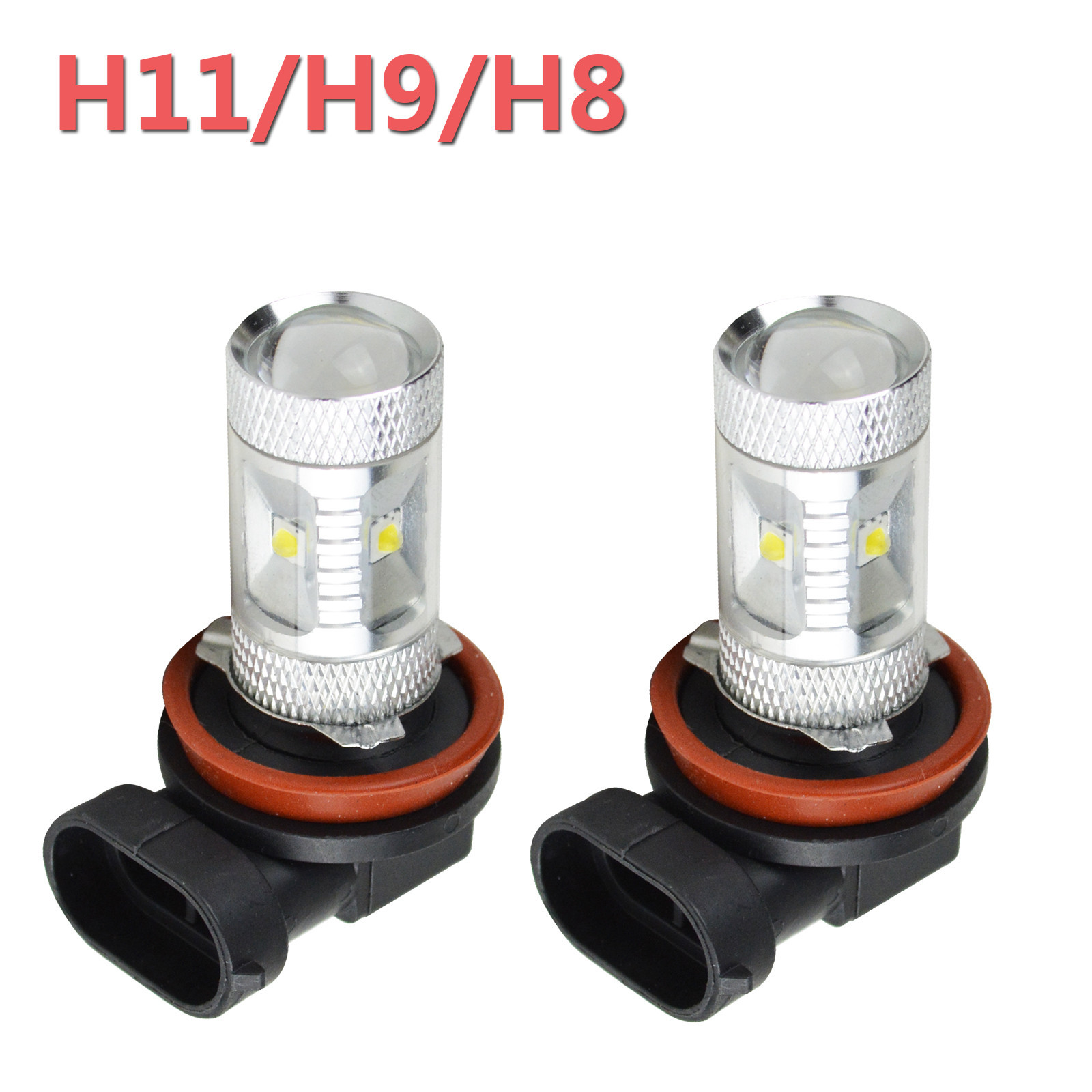Innovited 2pc CREE H11 H9 H8 LED Bulb Fog DRL Daytime Running Light Pure White