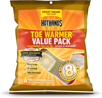 Toe Warmers - Long Lasting Safe Natural Odorless Air Activated Warmers - up to 8