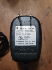 Ktec Ac Adapter Model KA12D060030033U 120V/6VDC 300ma Tested