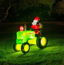 John Deere Inflatable Santa Tractor - LP83209