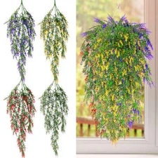 1/2pcs Artificial Lavender Vine Hanging Flower Wedding Garden Colorful 29.5 inch