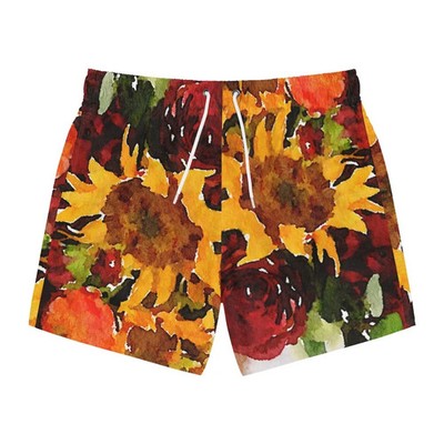 Sunflower Art Floral Hawaiian Shorts