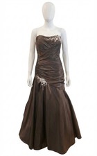 Jovani Women's Strapless Taffeta Mermaid Gown Size 10