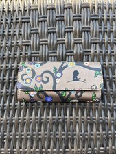 Trifold Jewlery Case Metallic Gold Purple Velvet Lined St Jude Removable Pouch