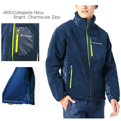 Columbia Men's Rugged Ridge Sherpa Full Zip Blue Jacket W/Pockets Size M video thumbnail