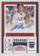 2017 Panini Elite Extra Edition USA Baseball Dallas Woolfolk #USAT-DW Auto fm0