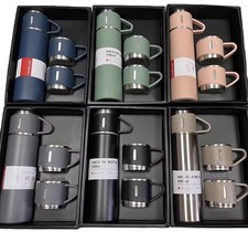 500ML Stainless Steel Thermos Flask Gift Set | Insulated Vacuum Bottle Hot/Cold