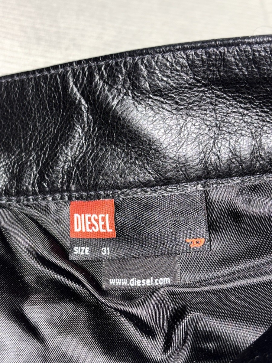 31 Diesel Industries Pelle Leather Pants Lined Motorcycle Emo