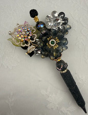 Custom beaded pens. Beautiful floral Luxury Gifts. Basket filler. Journal.