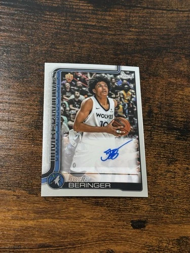 JOAN BERINGER 2025-26 TOPPS CHROME ROOKIE AUTOGRAPH RC AUTO TIMBERWOLVES B