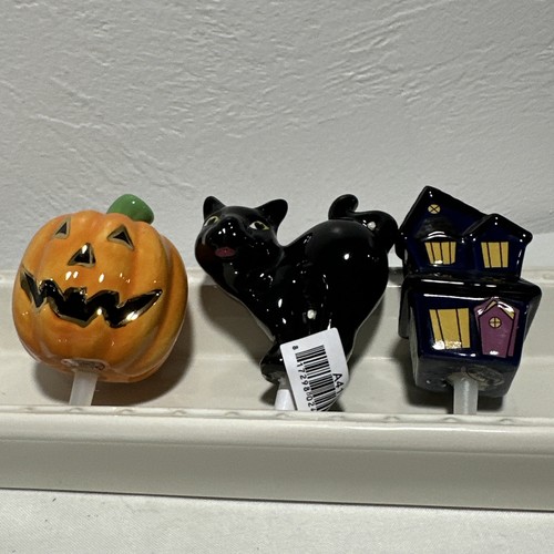 Nora Fleming Halloween Mini Bundle Casa Infestata, Gatto Spaventato e Zucca Intagliata