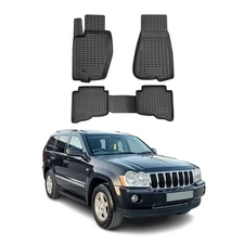 OMAC Floor Mats Liner for Jeep Grand Cherokee 2005-2010 Black TPE All-Weather 4x