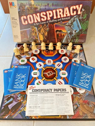 Vintage 1980's Conspiracy Board Game 1982 Milton Bradley Played Once Complete