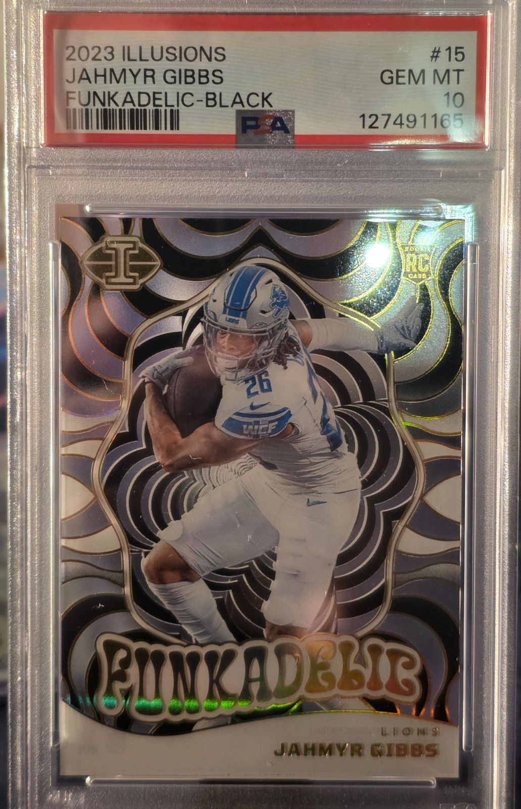 Jahmyr Gibbs Panini Illusions Funkadelic #15 Black