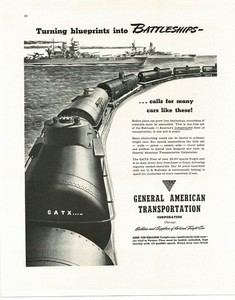 1942 General American Transportation GATX Tank Cars War Effort WWII Vintage Ad