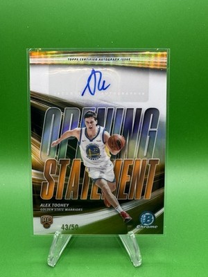 Alex Toohey Rookie Auto 2025-26 Bowman #OS-AT Opening Statement Gold /50