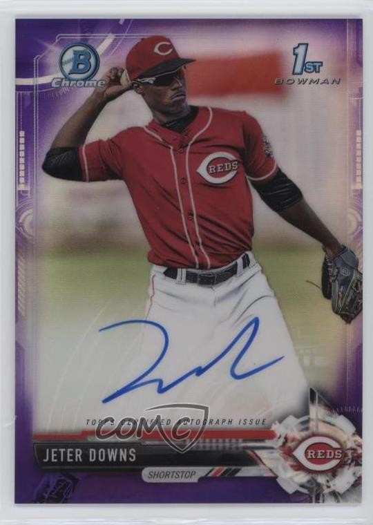 2017 Bowman Draft Chrome Pick Purple Refractor 138/250 Jeter Downs Auto 13iq