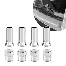 10 Pcs Tire Valve Caps Valve Stem Covers Chrome Plated Wheel Stem Sleeve And 10 Pcs Tire Valve Caps Valve Stem Covers Chrome Plated Wheel Stem Sleeve And