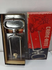 Vintage Mason Carve-Rite roast carving fork 1950's With Box
