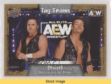 2022 AEW All Elite Wrestling Tag Teams Gold Jeff Parker Matt Lee Patch READ 1no3
