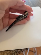 Vintage Black Rhinestone Hairclip