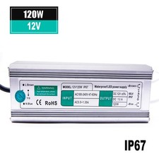 LED Power Supply 110V to DC 12V 120W Voltage Converter Transformer Adapter US