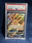 2019 P.M. SM Black Star #SM233 FA/EEVEE GX PRM-Pikachu/Eevee-SPC.CL. PSA 9