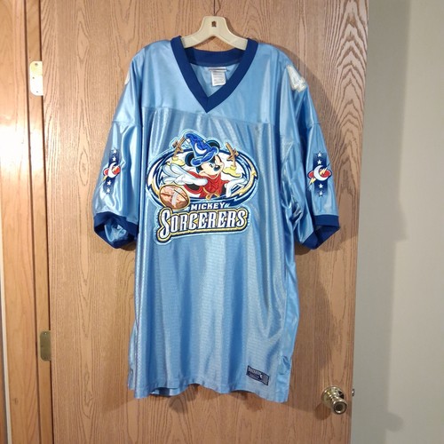 Walt Disney World Mickey Mouse #40 Sorcerers Sewn Football Jersey 5XL