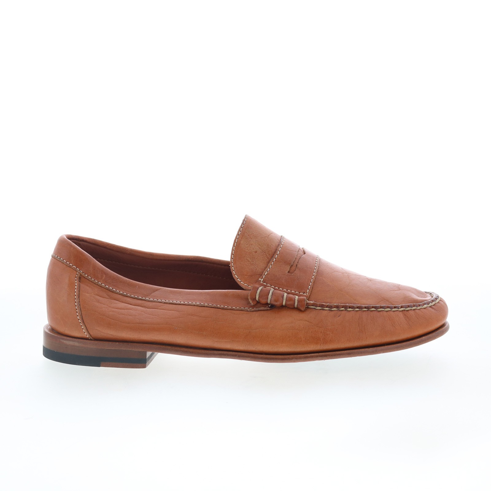 TB Phelps TBP6 Mens Brown Leather Slip On Loafers - Slip Ons Penny Shoes 85 38090₽