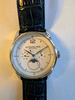 Men's dress watch with moon phase | Stuhrling Original 