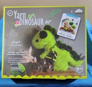 DIY Yarn Art Dinosaur Kit New 9" High by Streamline Imagined 