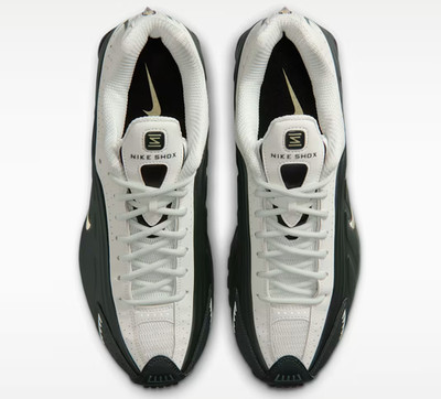 Nike Shox R4 Shoes Black Spruce Spruce Aura Green Black  Men's | Size 8 - 13