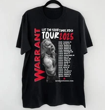 WARRANT Band 2 2025 Tour Dates mEMBERS Shirt Black Unisex S-5XL E1858