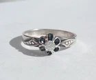 Vintage Beautiful Ring White stone Silver 875 star USSR time Women Jewelry siz 9