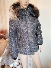 SPORTALM Skijacke Black Jacket Winterjacke Ski Jacke GR 36 S PELZ FELL TOP edel