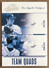 2004 Absolute Team Quads Silver /100 Nomo, Green, Ishii, Lo Duca #TQ-7 Dodgers