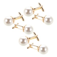 3 Pairs Wedding Cuff Links Mens for Man Shirt Groomsmen Cufflinks